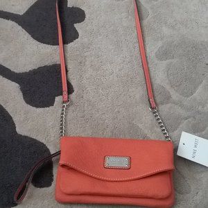 Nine West Orange Crossbody/Wristlet Purse